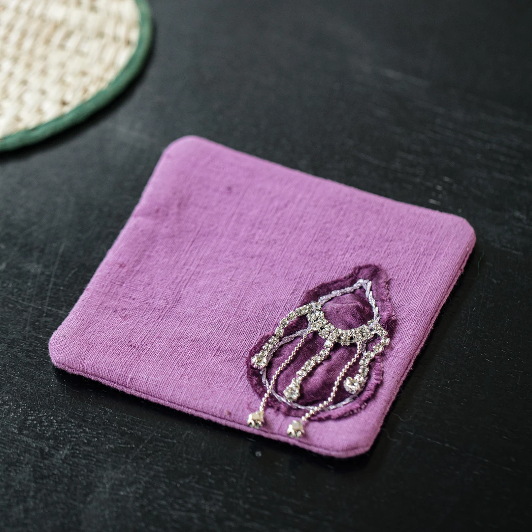 qb00581 七宝烧-四方紫葫芦杯垫(11.5)