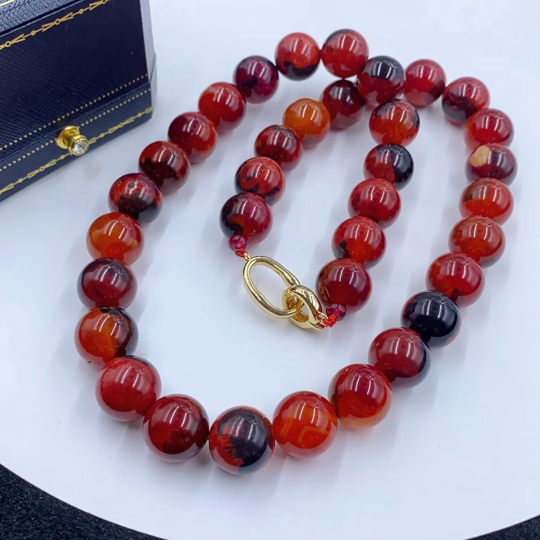 4984   红色珠珠项链多样性发货