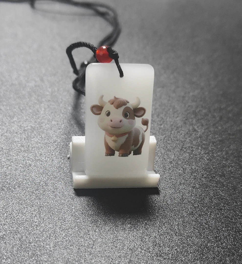 黄铜石英质玉吊坠 精品十二生肖卡通吊坠牛