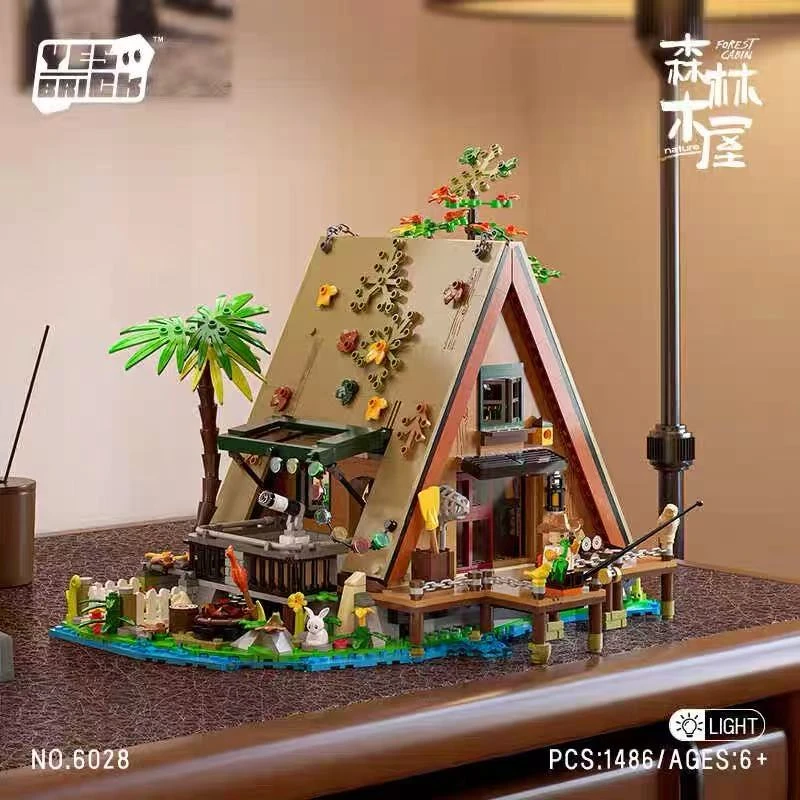 砖也森林木屋创意益智送礼摆件装饰玩具模型积木6028