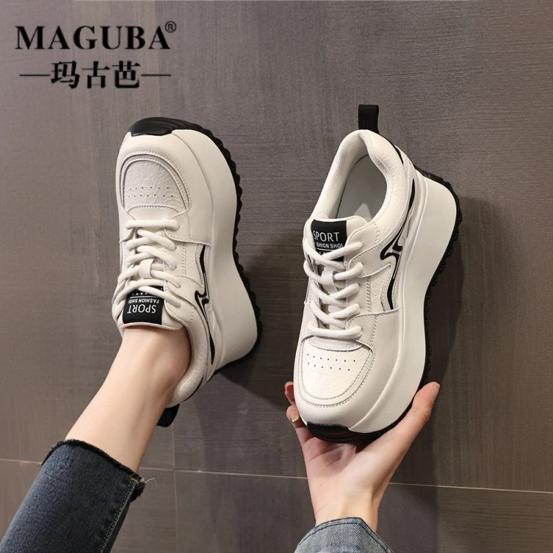 MAGUBA/玛古芭轻奢老爹鞋女款厚底增高轻便女鞋户外登山运动潮鞋