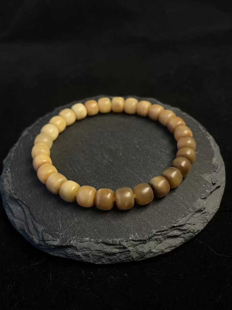 龙脊菩提 果缤纷玉化多宝单圈 无月 有微微缩尺