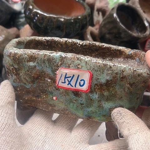 会***兜粗陶花盆手工花盆