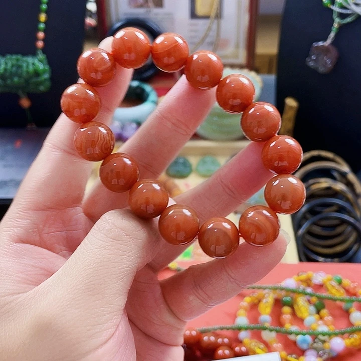 玛瑙/玉髓手链合金天然玛瑙手链