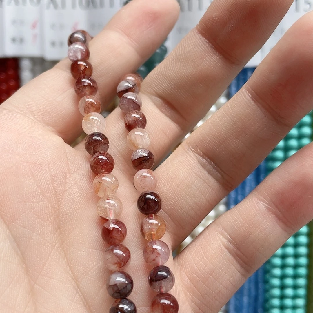 一***寒玛瑙/玉髓合金珠宝半成品6mm一条
