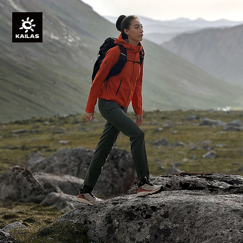 KAILAS凯乐石洛克PLUS软壳裤防风防泼透汽加绒保暖户外徒步裤女款