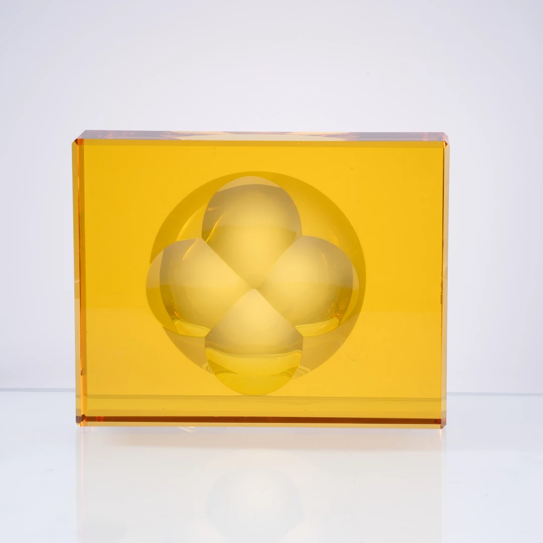 安桔美术馆【艺术琉璃摆件】 现代主义轻奢创意纯手工艺术摆件