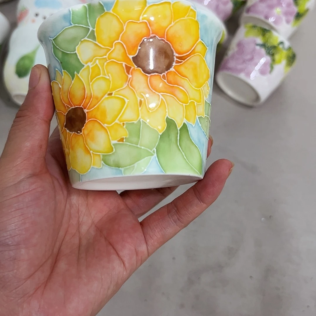 手绘高温釉下彩陶瓷