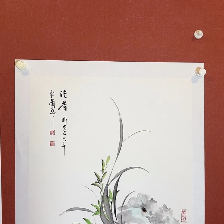 国画听兰老师花鸟