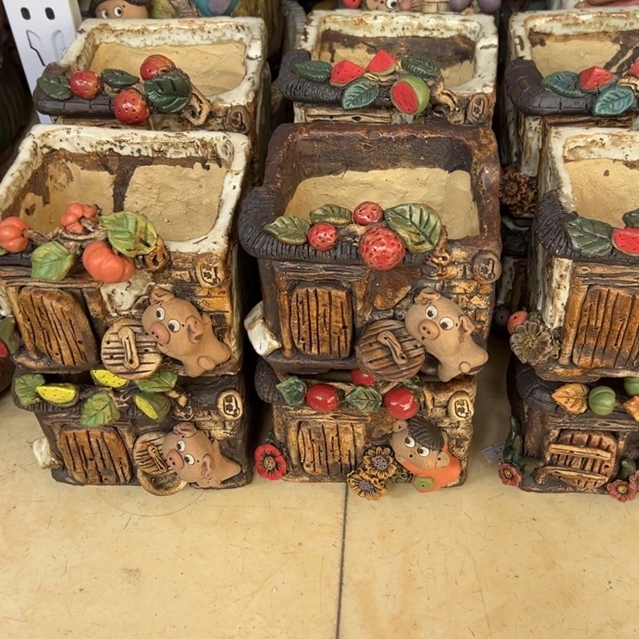 彩***街嘻哈多肉花盆百搭