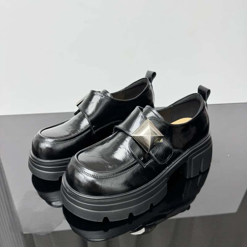 2025春季新款一脚蹬超轻百搭透气舒适乐福鞋女单鞋1106-521