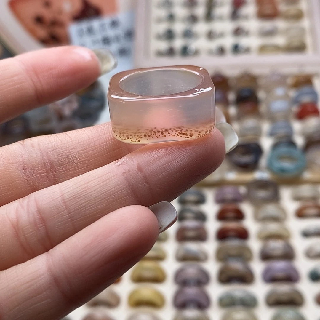 玛瑙/玉髓未镶嵌戒指A 46不退换港19