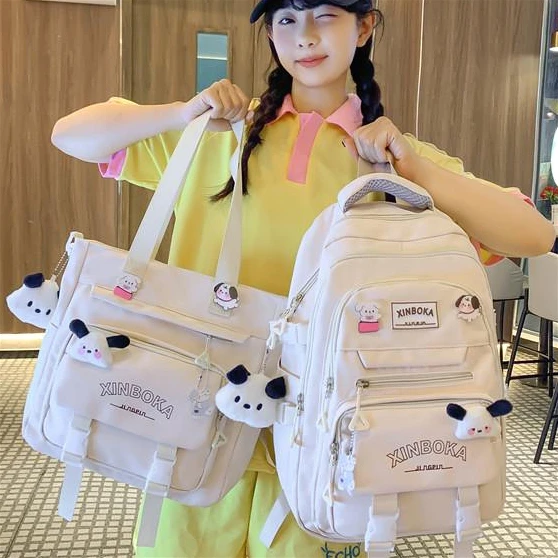 【韩版减负书包】初中生女生高中生小学生百搭大学生高中生双肩包