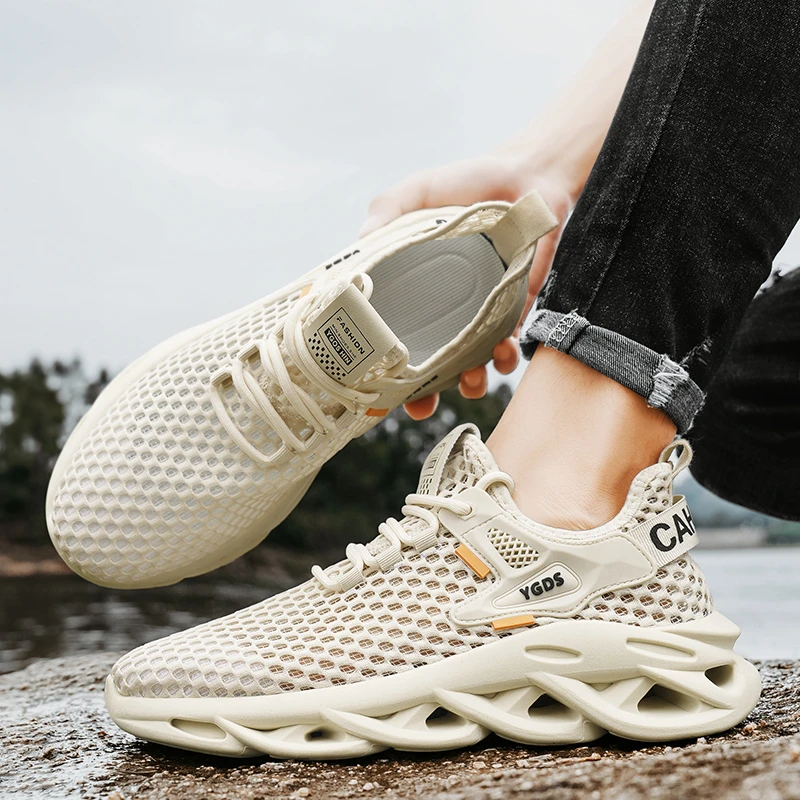 【成功男士驾车鞋】轻奢休闲涉水溯溪鞋男运动跑步软底网孔透气鞋