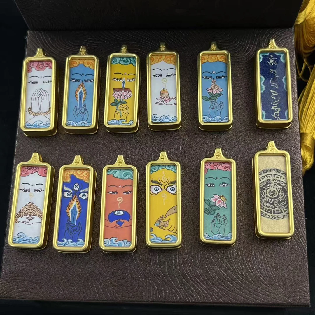青海热贡纯手绘 八大守护 F器