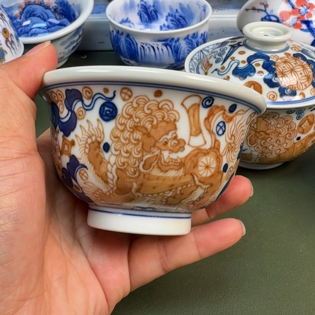 陶景德镇纯手绘茶具圆圆252