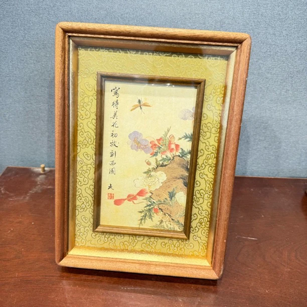 高端精品A4框中框摆台限量，乌檀木榫卯合金弹珠款