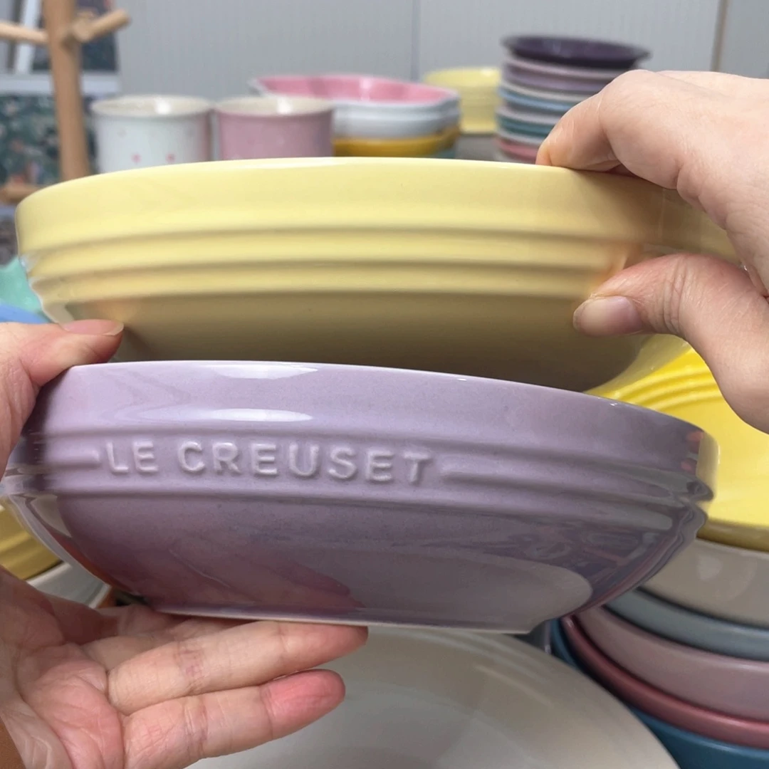 瓷片微瑕2个8英寸圆深盘