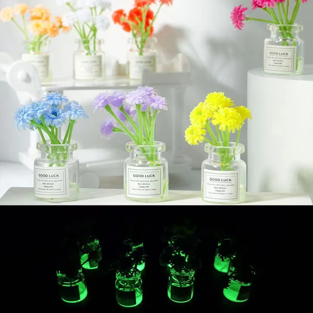 树脂DIY饰品配件玻璃瓶可爱花束创意花束手工diy造景车载桌面摆件