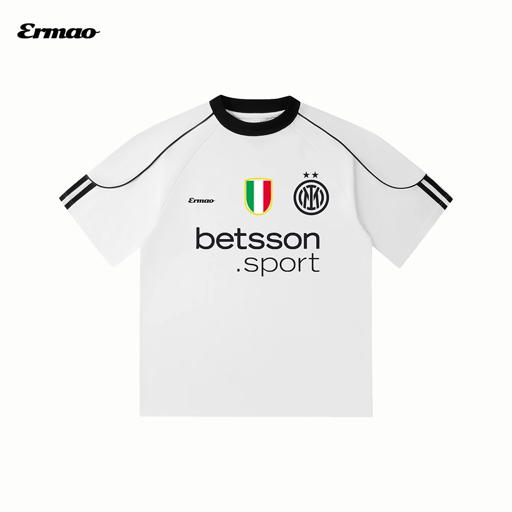 ERMAO-国际米兰曼联基础原创足球短袖纯棉重磅280g男女同款短袖