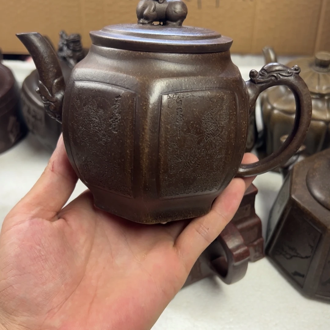 茶壶紫砂宜兴原矿紫砂壶450毫升容量