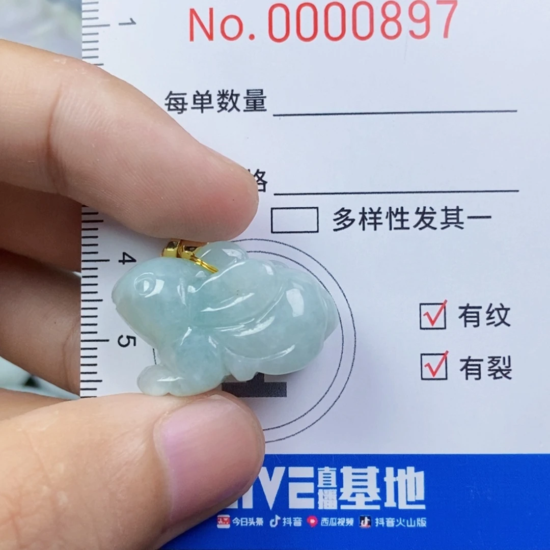 翡翠未镶嵌吊坠(不含链)。