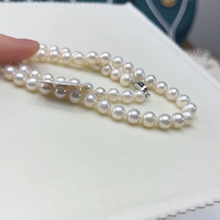 颈饰银S925镶嵌淡水珍珠➕8高品极光炫彩澳绿