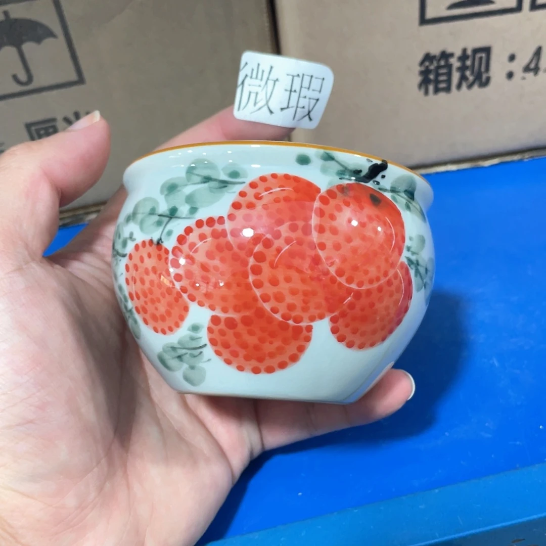 釉下手绘茶具微瑕