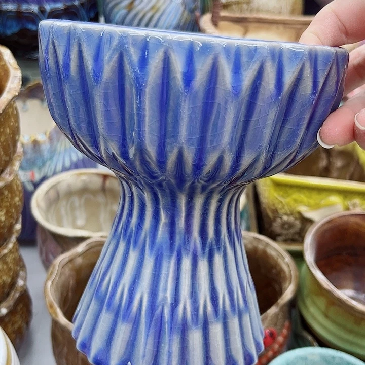 多肉绿植陶瓷花盆9.9包邮，有孔