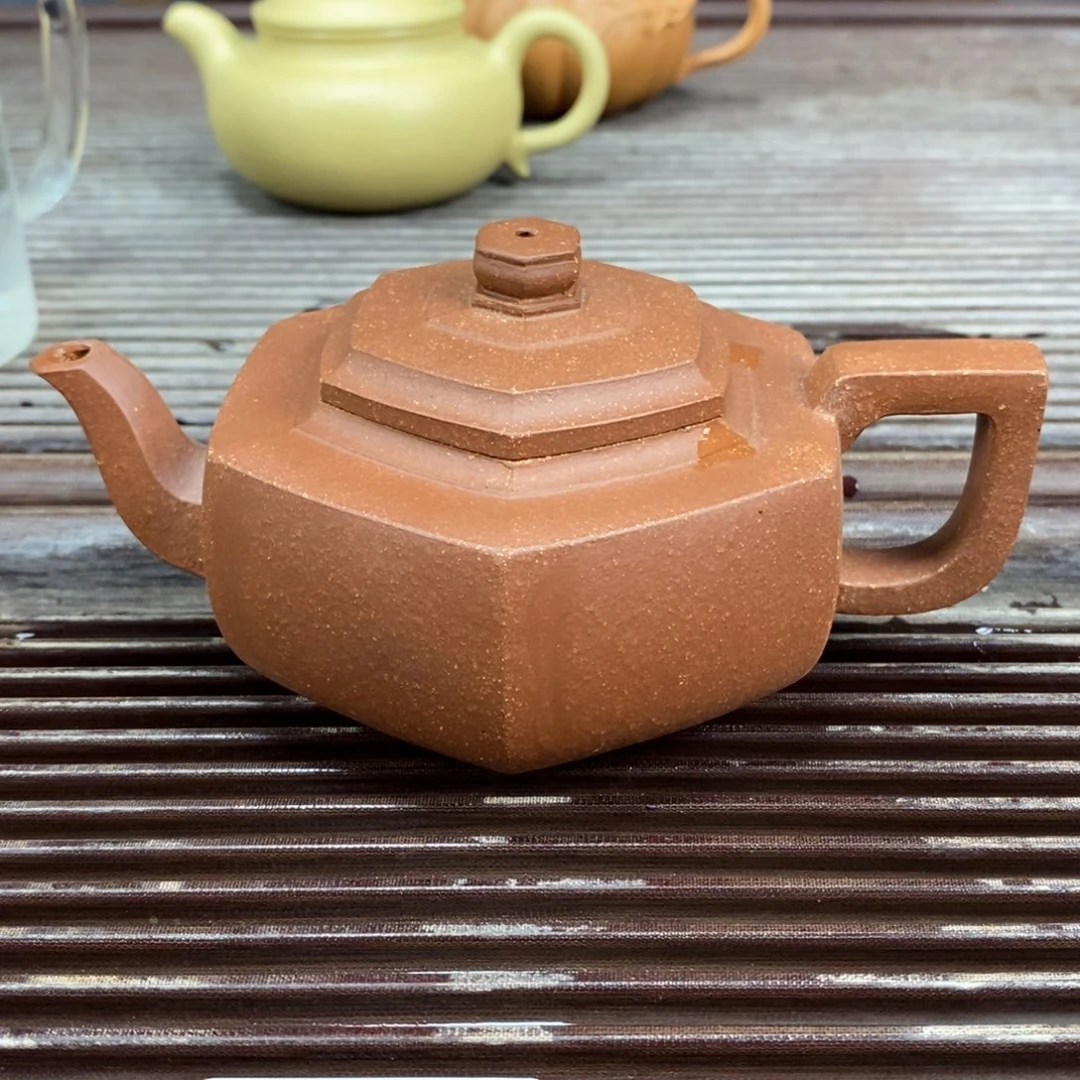紫砂茶壶宜兴原矿紫砂壶六方230c
