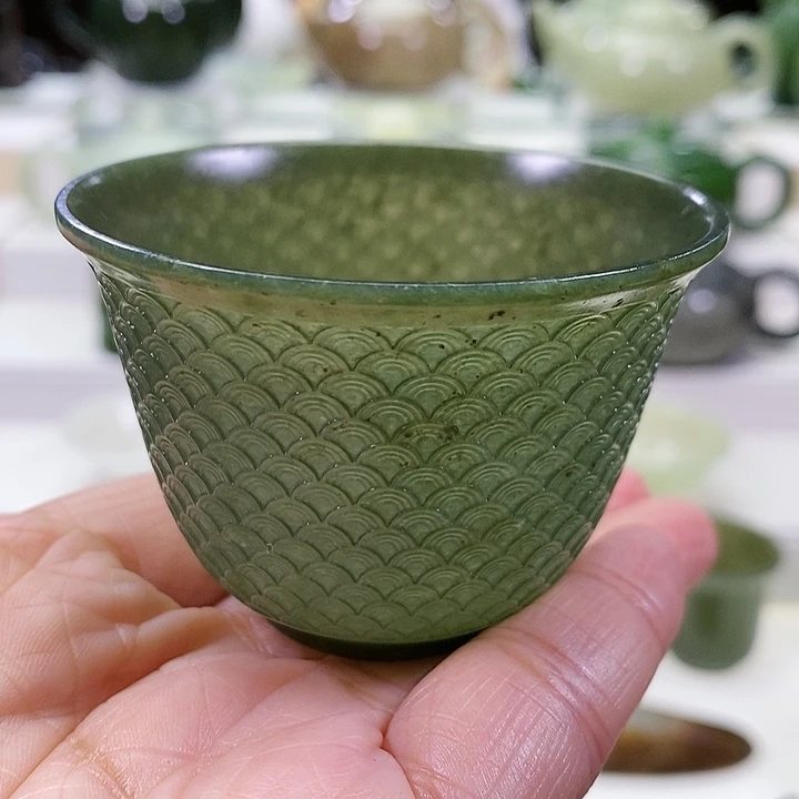 未镶嵌和田玉挂件茶杯90m l