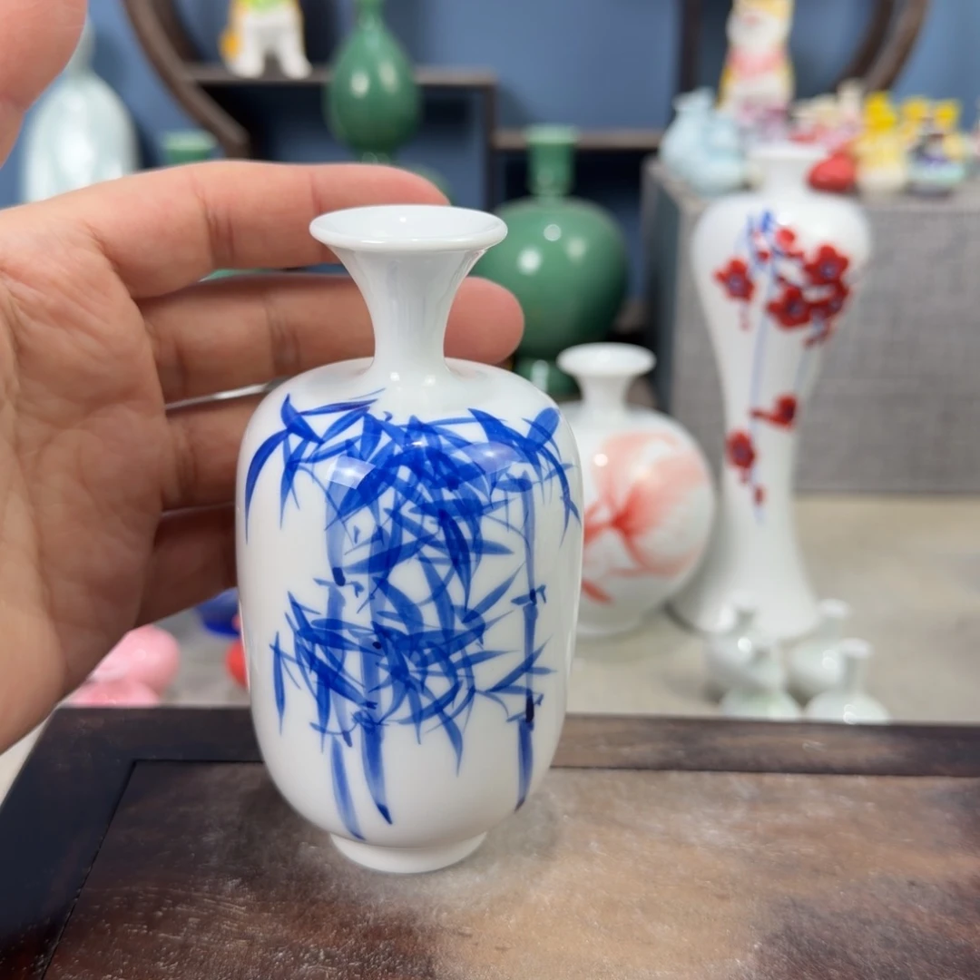 陶瓷手工小花器摆件