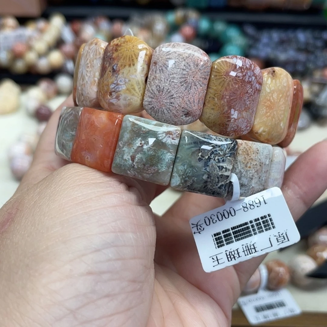 未镶嵌手串硅化珊瑚（珊瑚玉）406