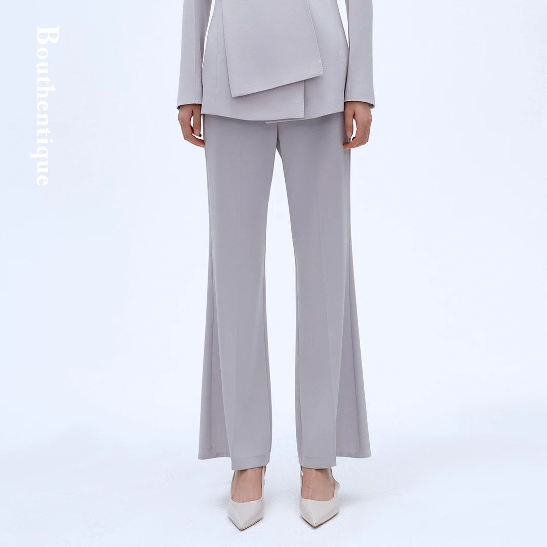 Bouthentique高档醋酸前中车缝挺峰线长裤224141P1A13