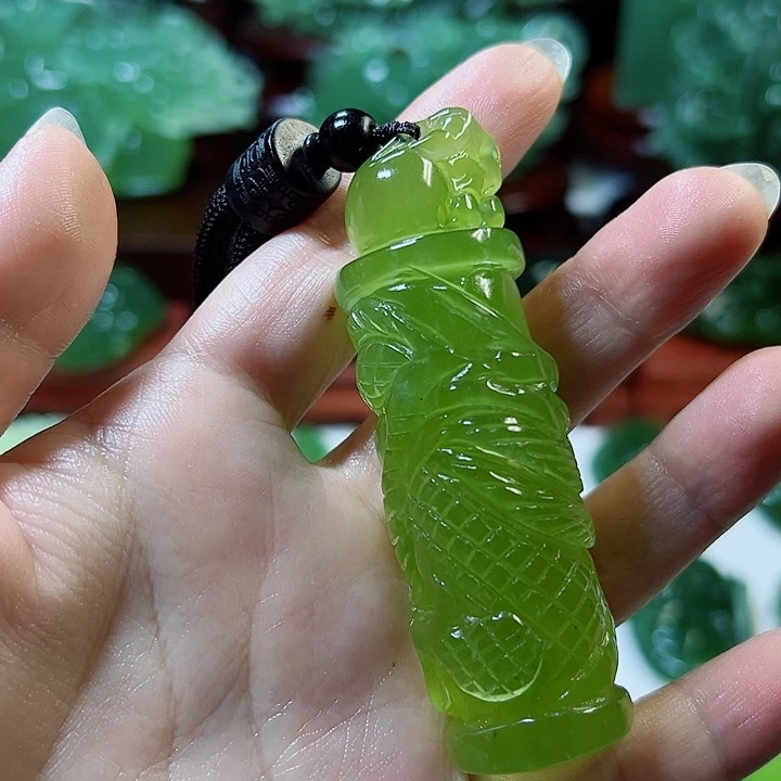 蛇纹石玉未镶嵌手把二*