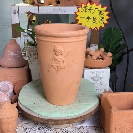 红陶手压天使盆mmmmmm