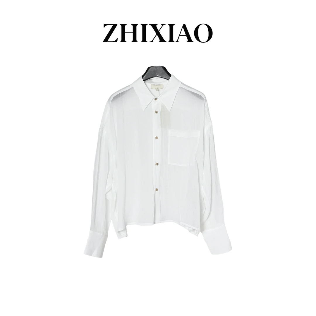 【ZHIXIAO】夏季新款：麻料长袖衬衣73541