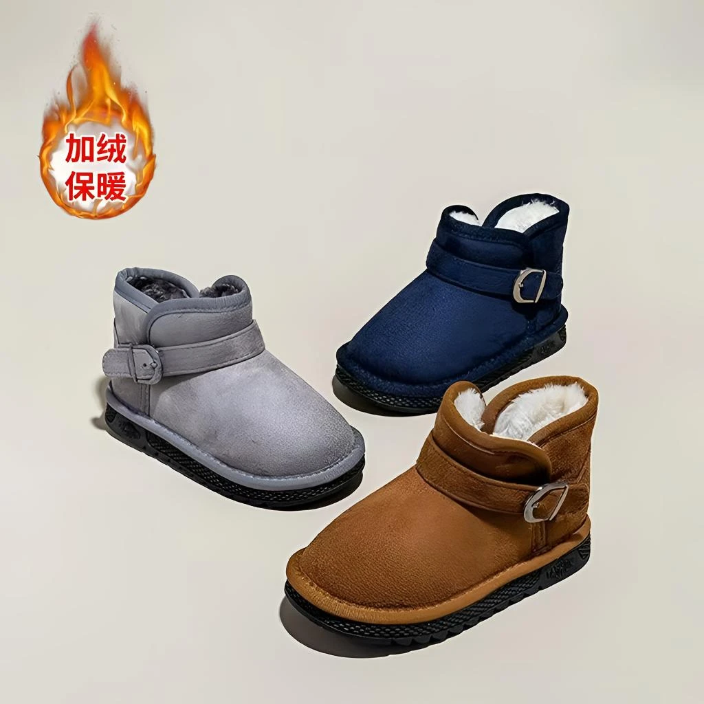 雪地靴168儿童保暖加厚保暖学院风皮靴车缝线嘻哈风雪地靴Ⅰ组