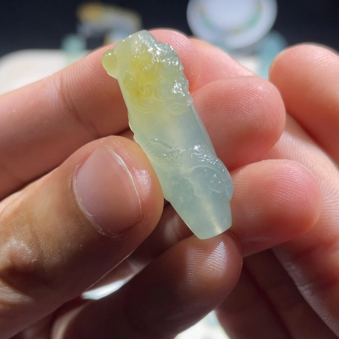 颈饰未镶嵌翡翠盘龙天珠