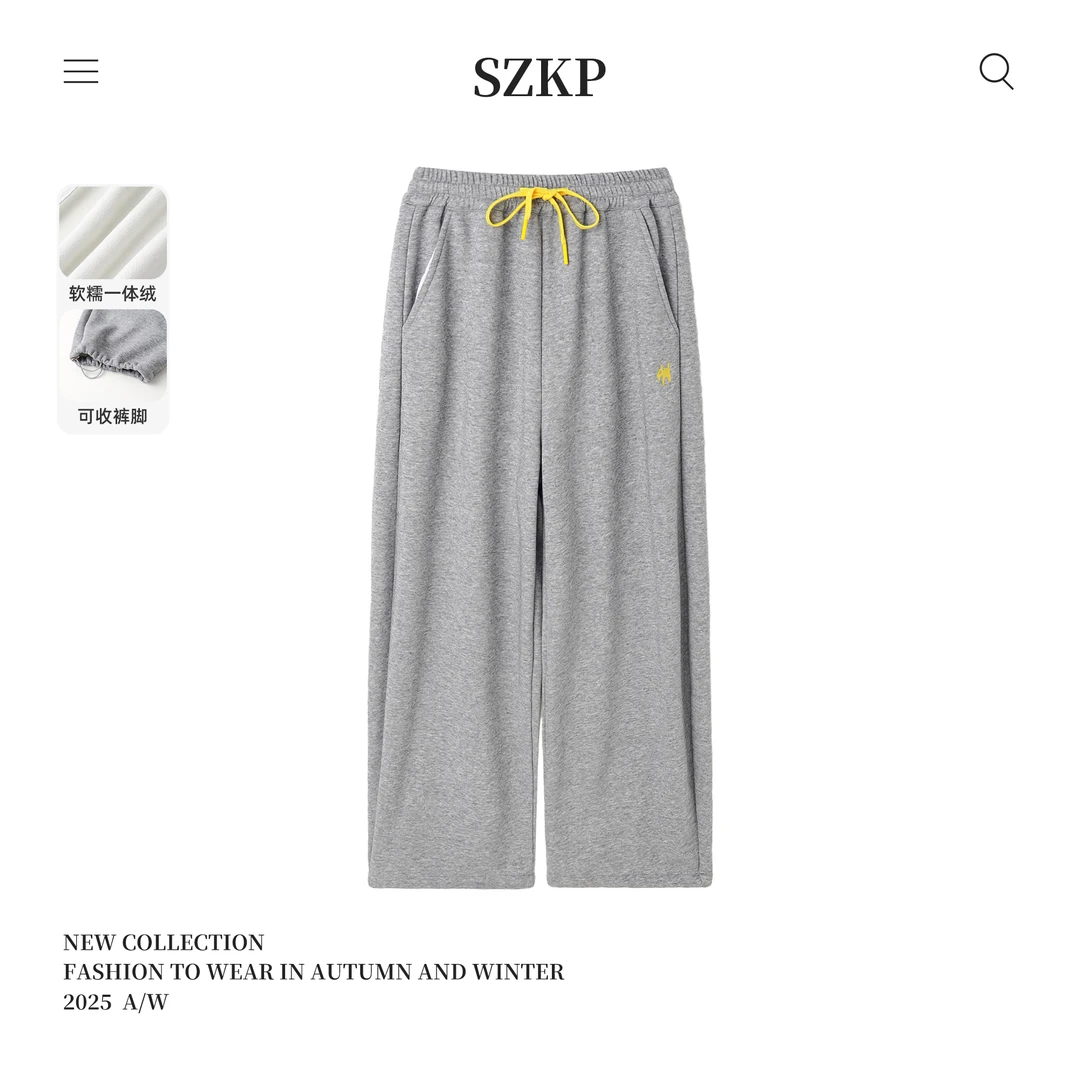 SZKP冬季新款女童装保暖裤子中大童休闲儿童加绒直筒裤JMKD556903