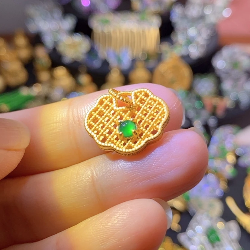 【闪购商品】银S925镶嵌挂件翡翠