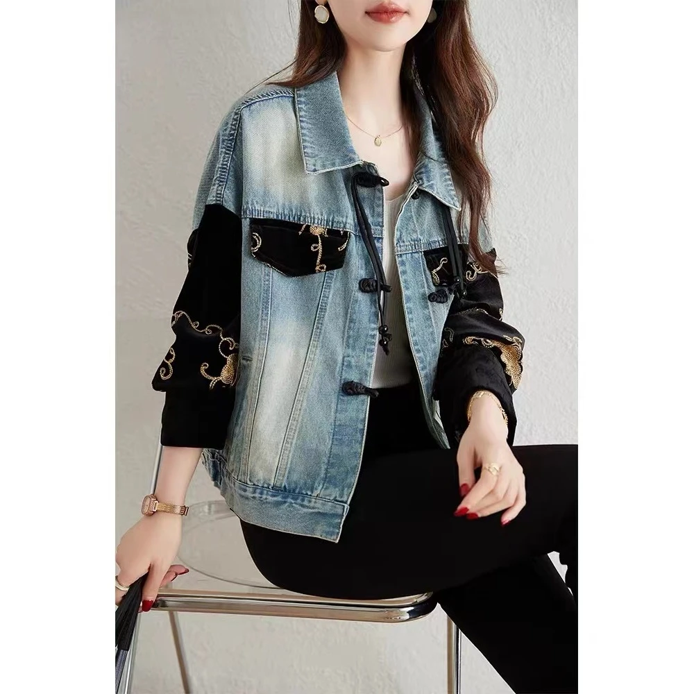 【小依专享】W1F16079B秋季新品国风女士优雅外套-6079