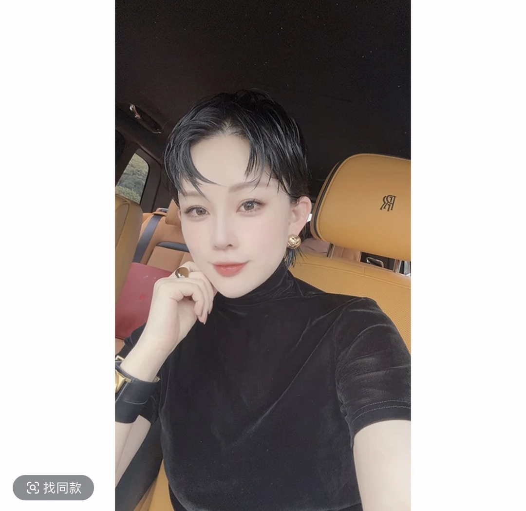 JING秋季《万人迷丝绒高领》2025888纯色短袖T恤舒适百搭高领上衣女