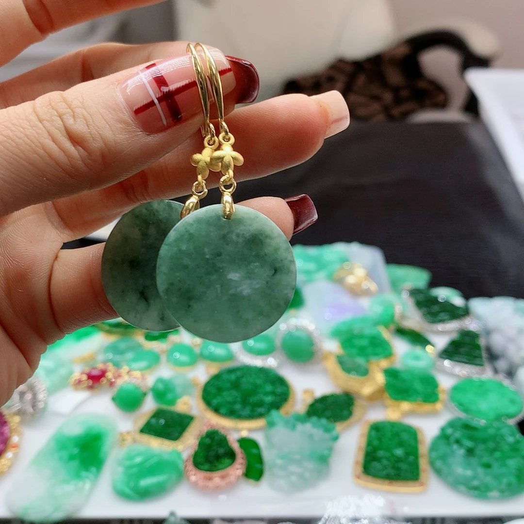 【闪购商品】翡翠耳饰未镶嵌，