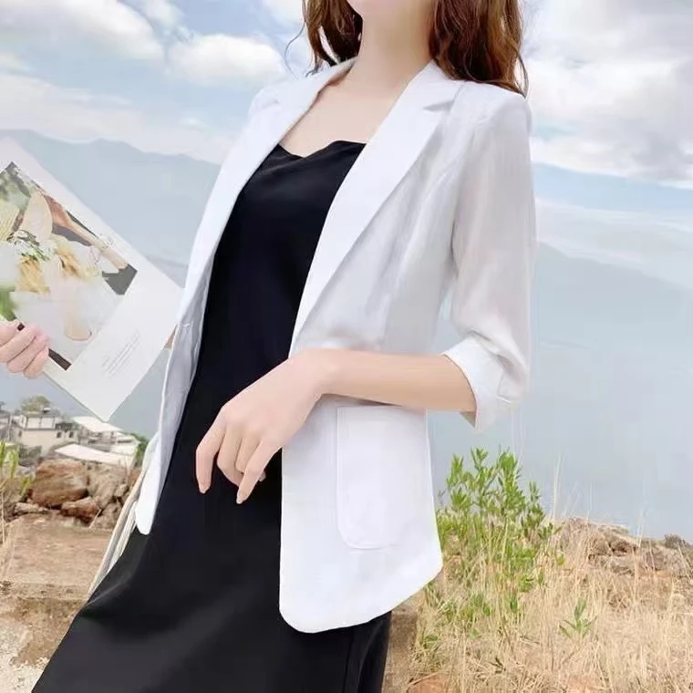 网红爆款透气西装防晒宽松时尚显瘦小西服运动三季可穿韩版