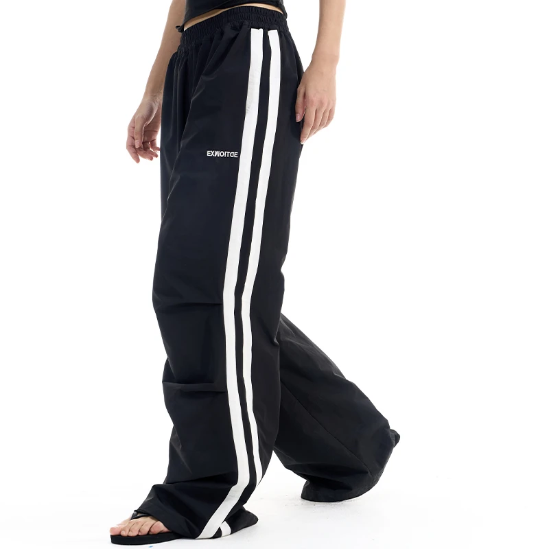 EXITMODE BY BLINDNOPLAN 25AW 拼色运动条纹做旧捏褶长裤休闲裤