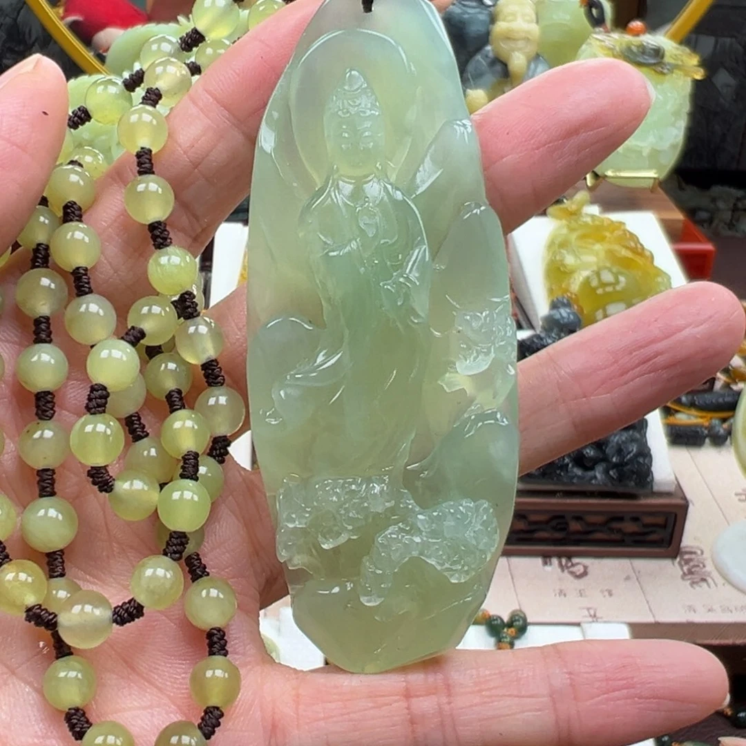 岫玉未镶嵌挂件挂件