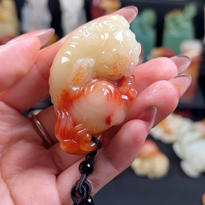 乐***爷寿山石三彩老性芙蓉石