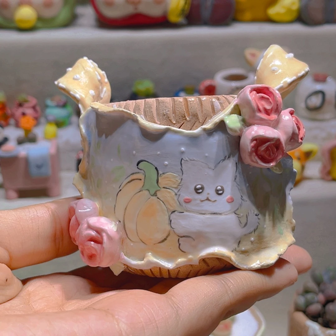 080纯手工制作重工盆盆