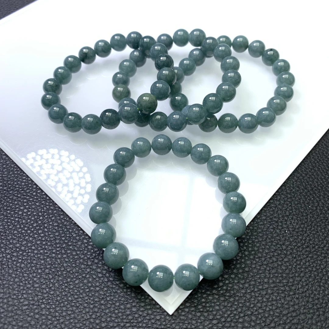 「戴琴珠宝」FR2294-翡翠9mm左右单圈手链（多样性发其一）